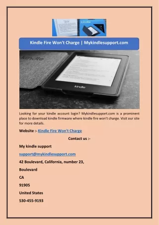 Kindle Fire Won't Charge | Mykindlesupport.com