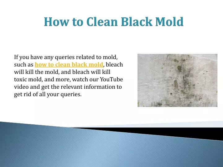 how to clean black mold