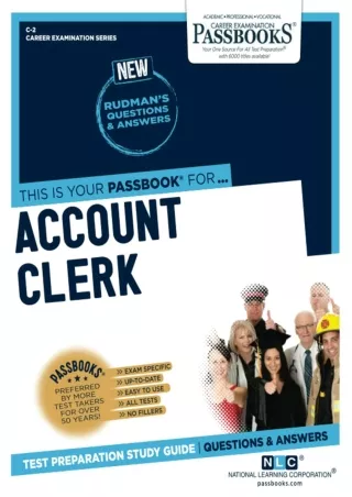 EBOOK Account Clerk Passbooks Study Guide Career Examination Series
