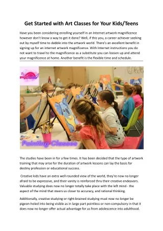 get started with art classes for your kids teens