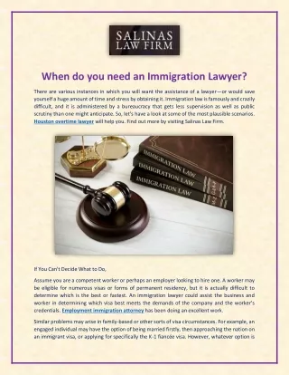When do you need an Immigration attorney Houston