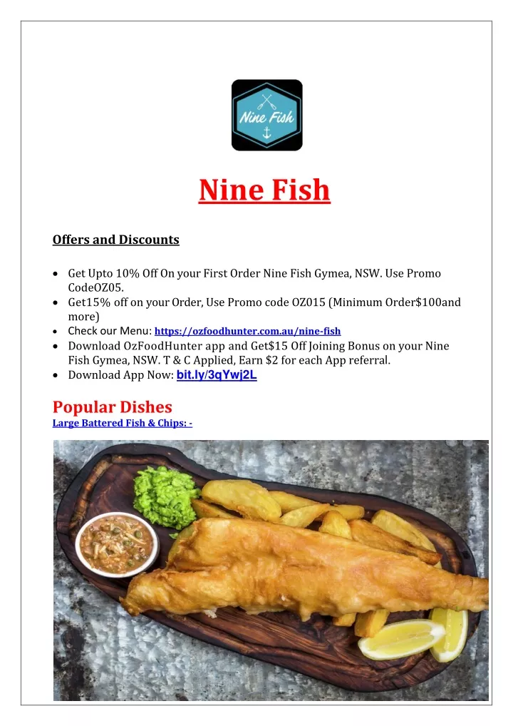 nine fish offers and discounts get upto