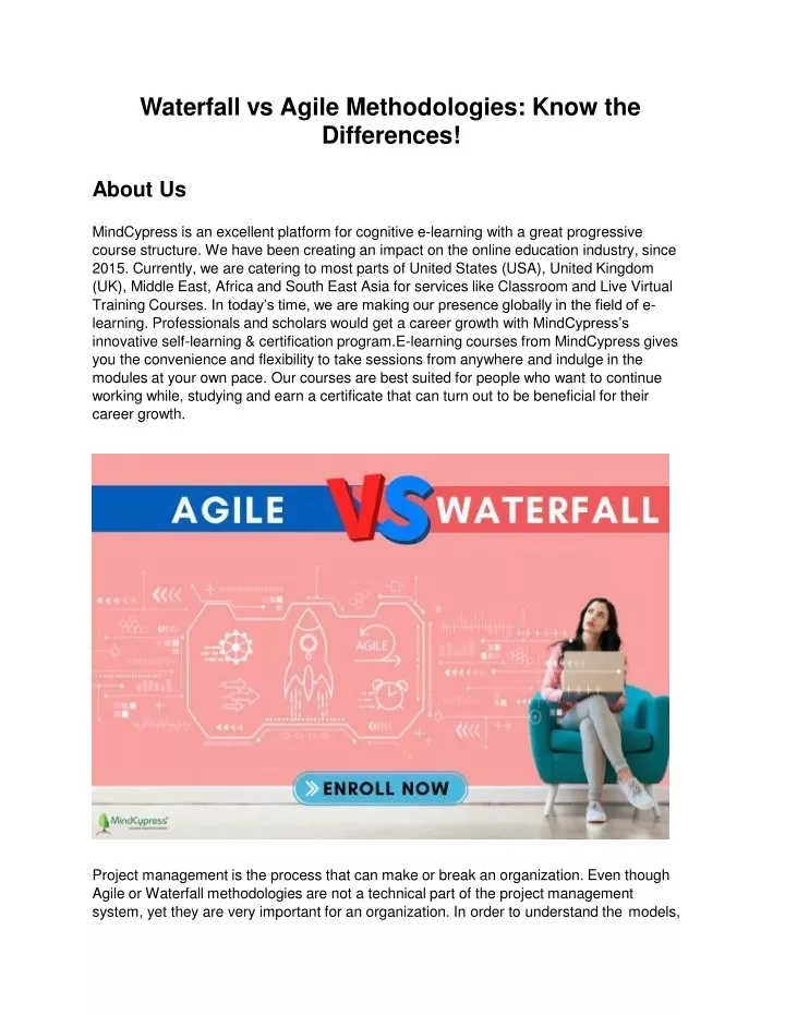 waterfall vs agile methodologies know