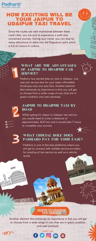How exciting will be your Jaipur to Udaipur Taxi Travel – Intriguing places on r