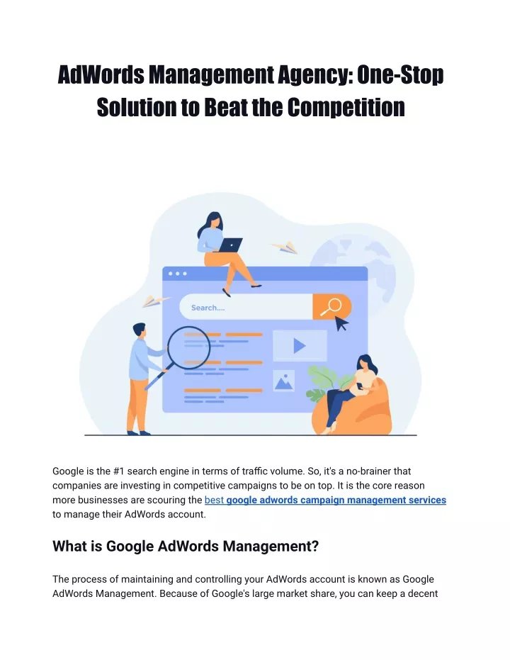 adwords management agency one stop solution