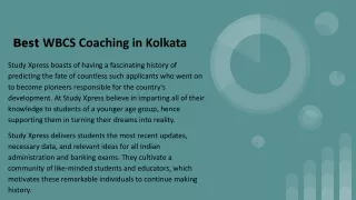 Best WBCS Coaching in Kolkata