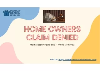 Home Owners Claim Denied Florida