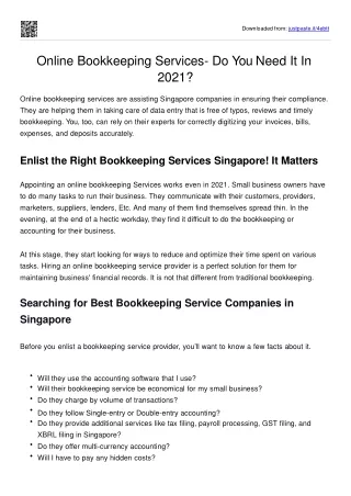 online bookkeeping services in singapore, do you need it in 2021