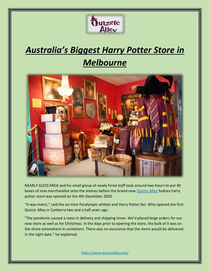 australia s biggest harry potter store