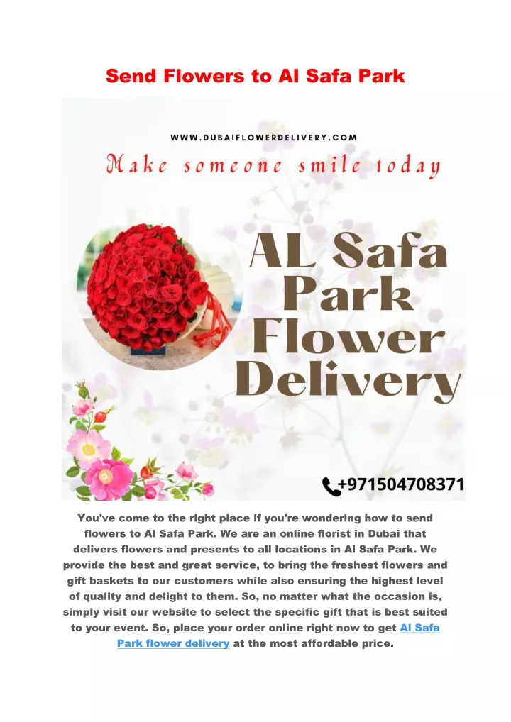 send flowers to al safa park