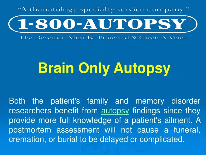 brain only autopsy