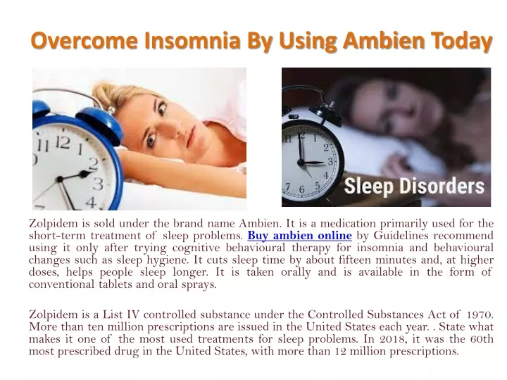 overcome insomnia by using ambien today