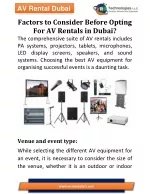 Factors to Consider Before Opting For AV Rentals in Dubai - slide 1