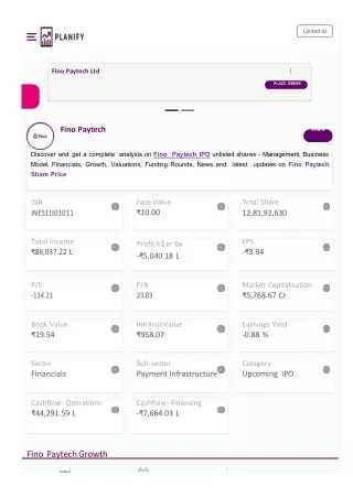 Get one of the IPO, Fino Paytech IPO