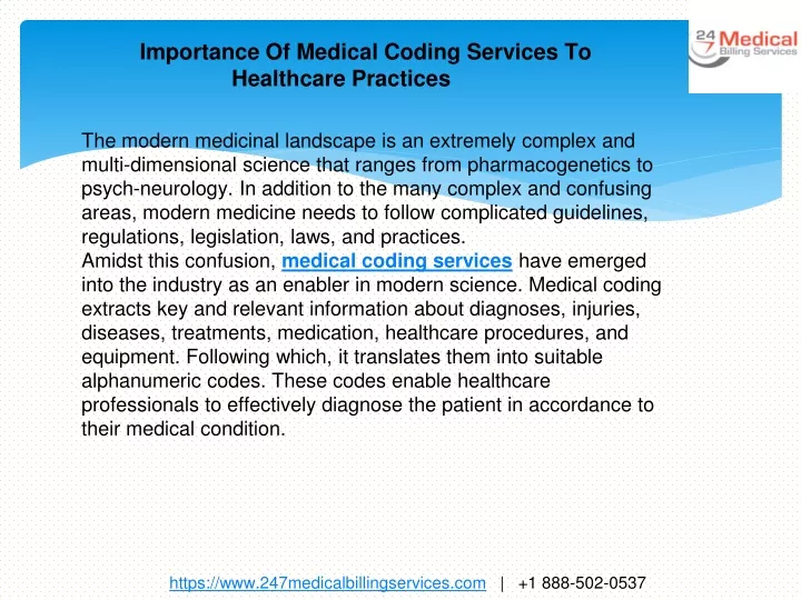 importance of medical coding services