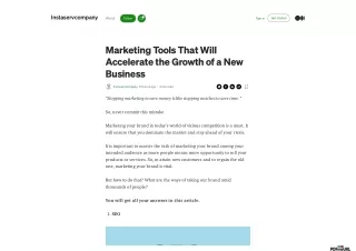 Marketing Tools That Will Accelerate the Growth of a New Business