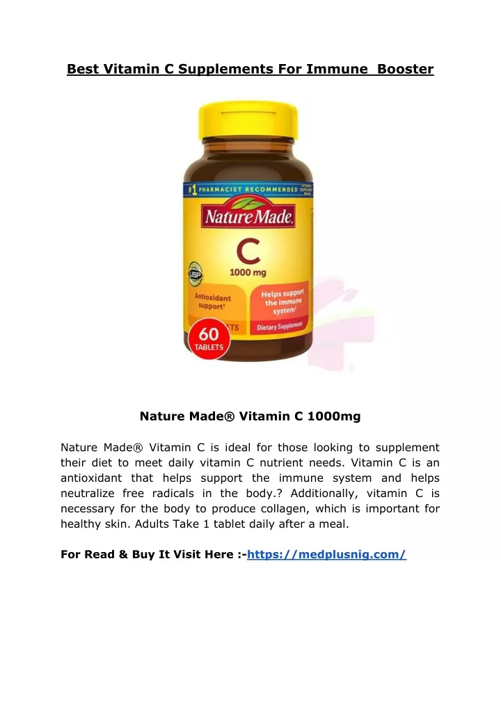 best vitamin c supplements for immune booster