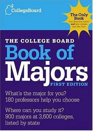 EPUB The College Board Book of Majors College Board Index of Majors and Graduate