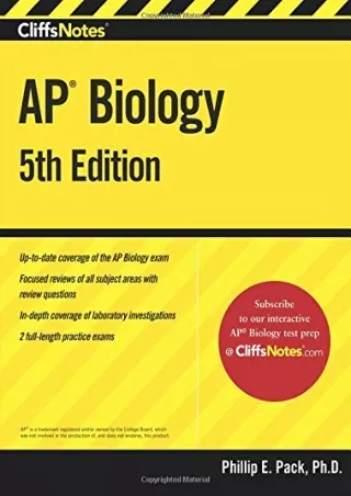 DOWNLOAD CliffsNotes Ap Biology 5th Edition