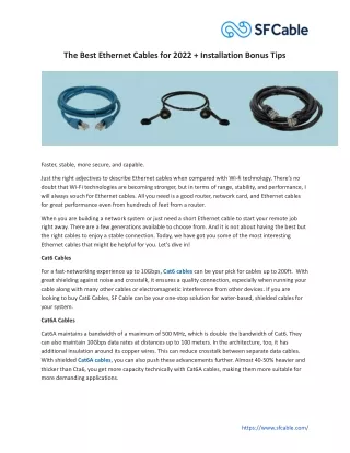 the best ethernet cables for 2022 installation