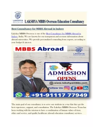 best consultancy for mbbs abroad in indore