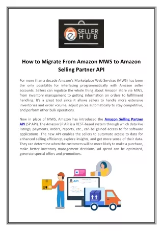 How To Migrate From Amazon MWS to Amazon Selling Partner API