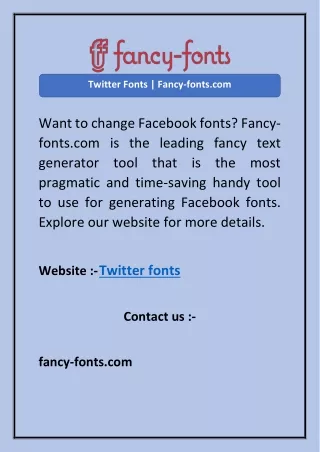 twitter fonts fancy fonts com