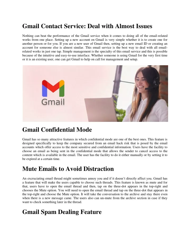 gmail contact service deal with almost issues