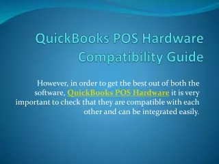 quickbooks pos hardware compatibility guide