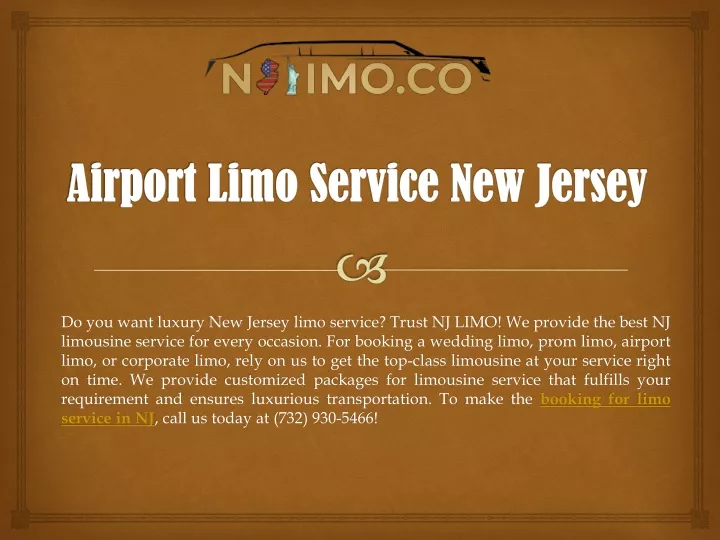 airport limo service new jersey