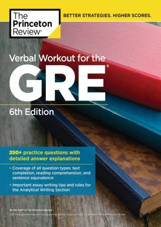 READ Verbal Workout for the GRE 6th Edition 250 Practice Questions with Detailed