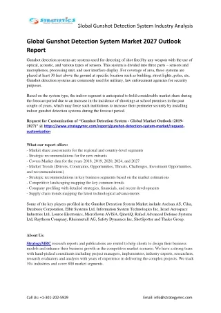 global gunshot detection system industry analysis