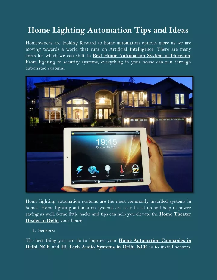 home lighting automation tips and ideas