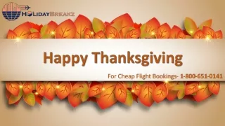 Get up to 40% OFF on flight bookings before Thanksgiving | HolidayBreakz