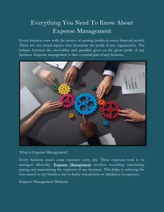 Everything You Need To Know About Expense Management