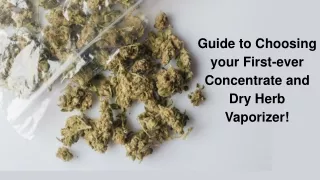 Guide to Choosing your First-ever Concentrate and Dry Herb Vaporizer!