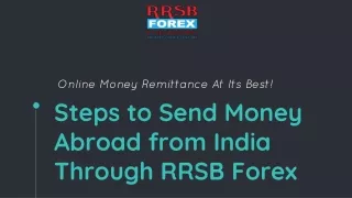 Steps to Send Money Abroad from India through RRSB Forex