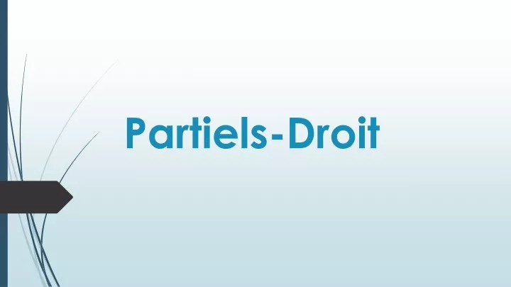 partiels droit