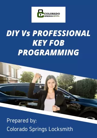 DIY Vs Professional Key Fob Programming