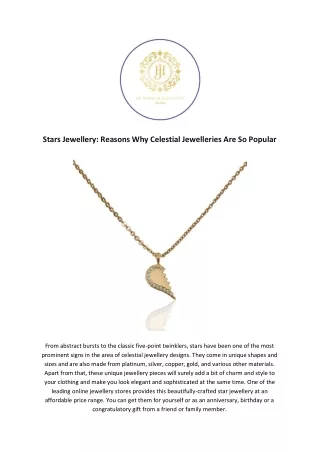stars jewellery reasons why celestial jewelleries