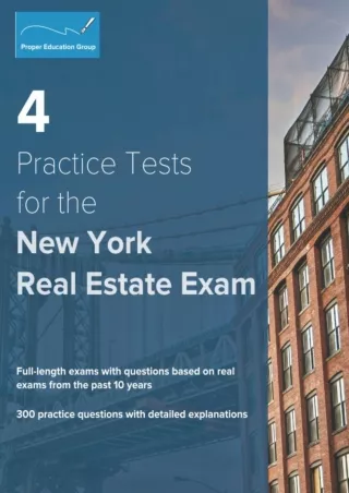 EBOOK 4 Practice Tests for the New York Real Estate Exam 300 Practice Questions