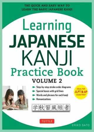 DOWNLOAD Learning Japanese Kanji Practice Book Volume 2  JLPT Level N4  AP Exam