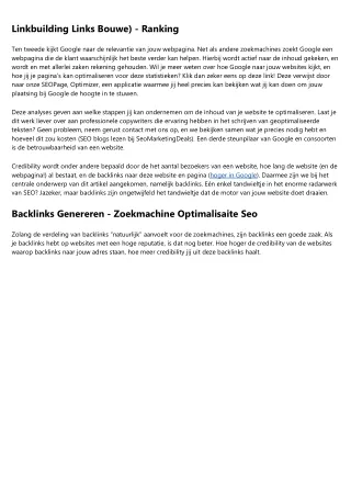 Hoger In Google Door Seo