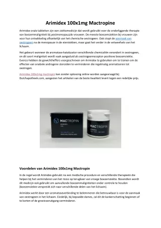 arimidex 100x1mg mactropine