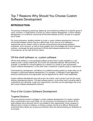 Top 7 Reasons Why Should You Choose Custom Software Development-converted
