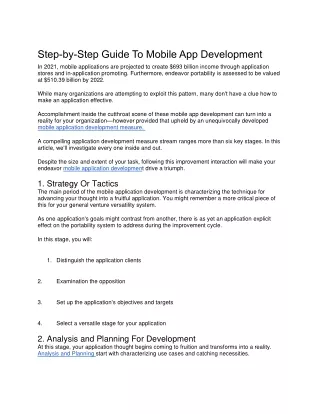 step by step guide to mobile app development