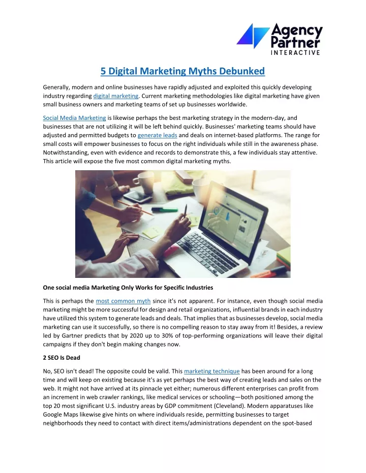 5 digital marketing myths debunked