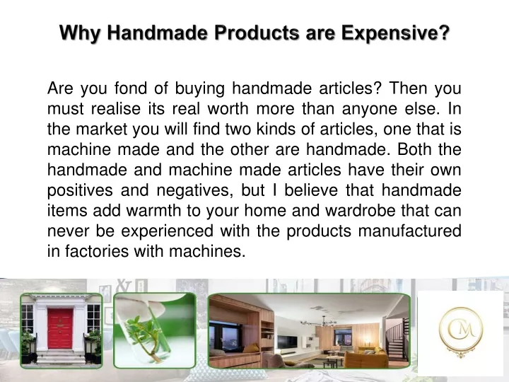 why handmade products are expensive