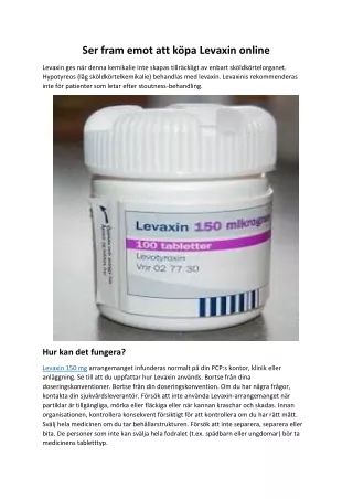 köpa Levaxin online