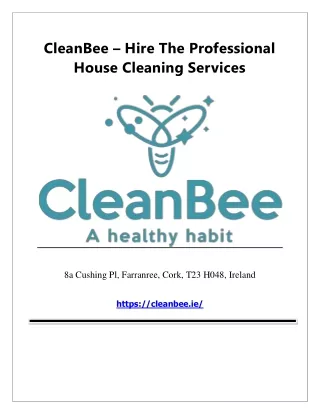 CleanBee – Hire The Professional House Cleaning Services